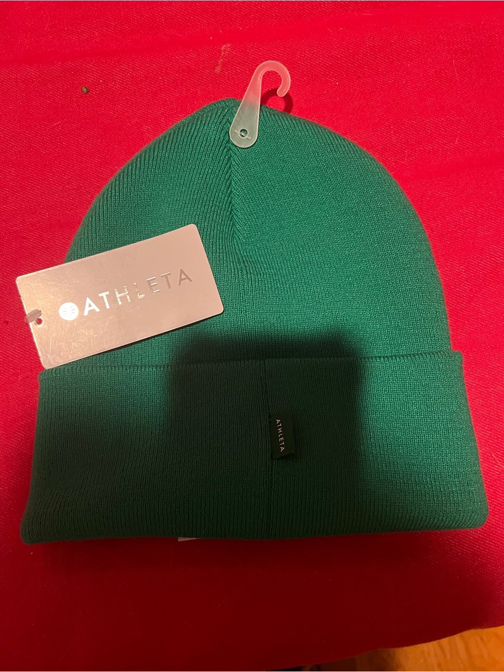 Athleta Men's Emerald Green Cuffed Knit Beanie